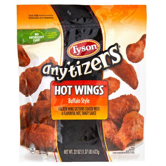Order Tyson Any'tizers Frozen Buffalo Style Hot Wings 22oz food online from Everyday Needs By Gopuff store, Littleton on bringmethat.com