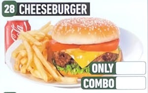 Order #28 Cheese Burger Combo food online from Jersey Kabob Platter & Pizza store, Monroe Township on bringmethat.com
