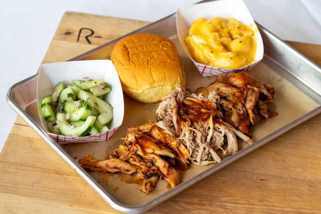Order Three Meat food online from Rocklands Barbeque & Grilling Company store, Arlington on bringmethat.com