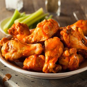 Order Buffalo Chicken Wings - 5 Pieces food online from The Garlic Knot store, Aurora on bringmethat.com