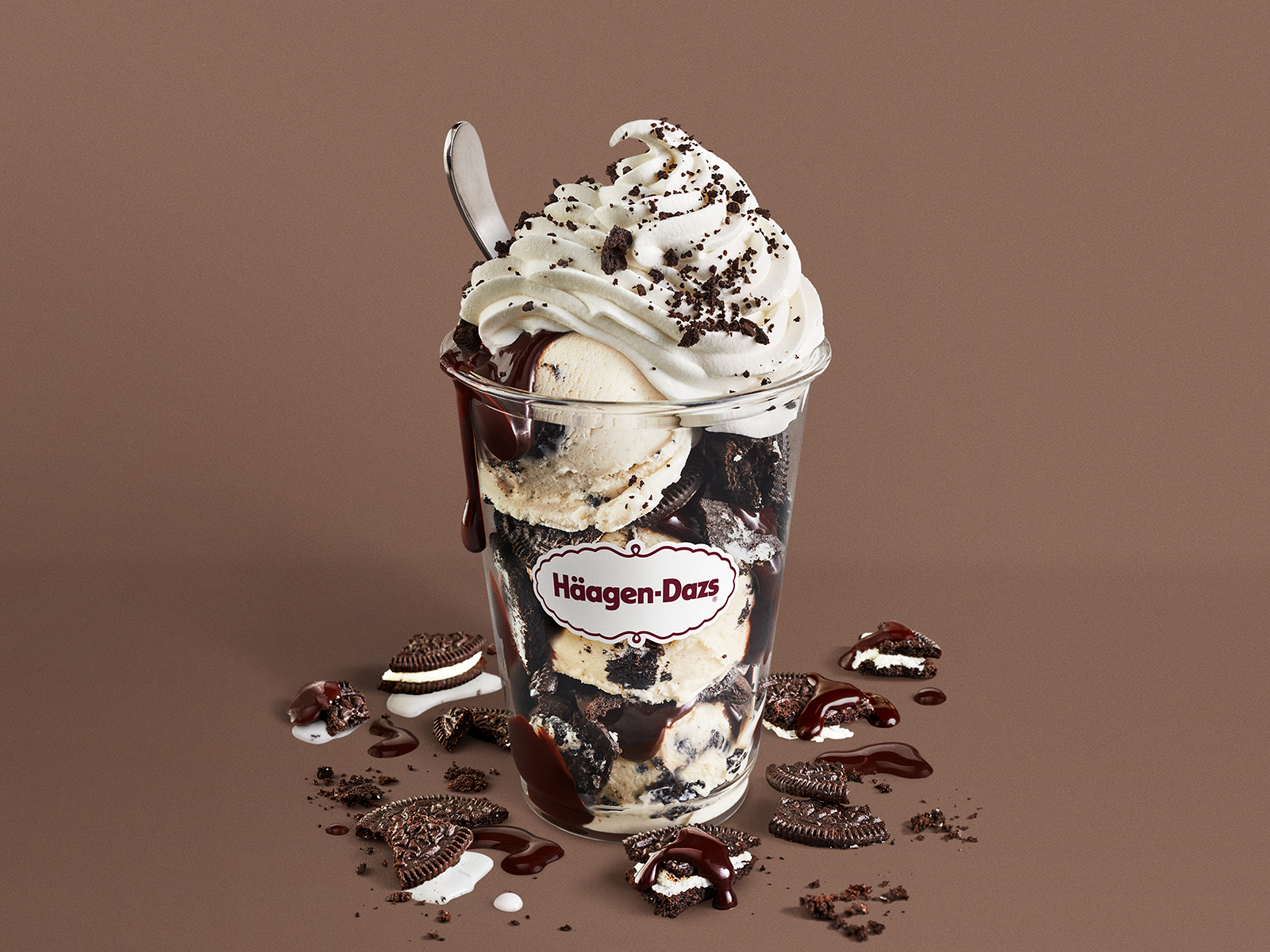 Order Cookies and Cream Dazzler Sundae food online from Häagen-Dazs store, Washington on bringmethat.com