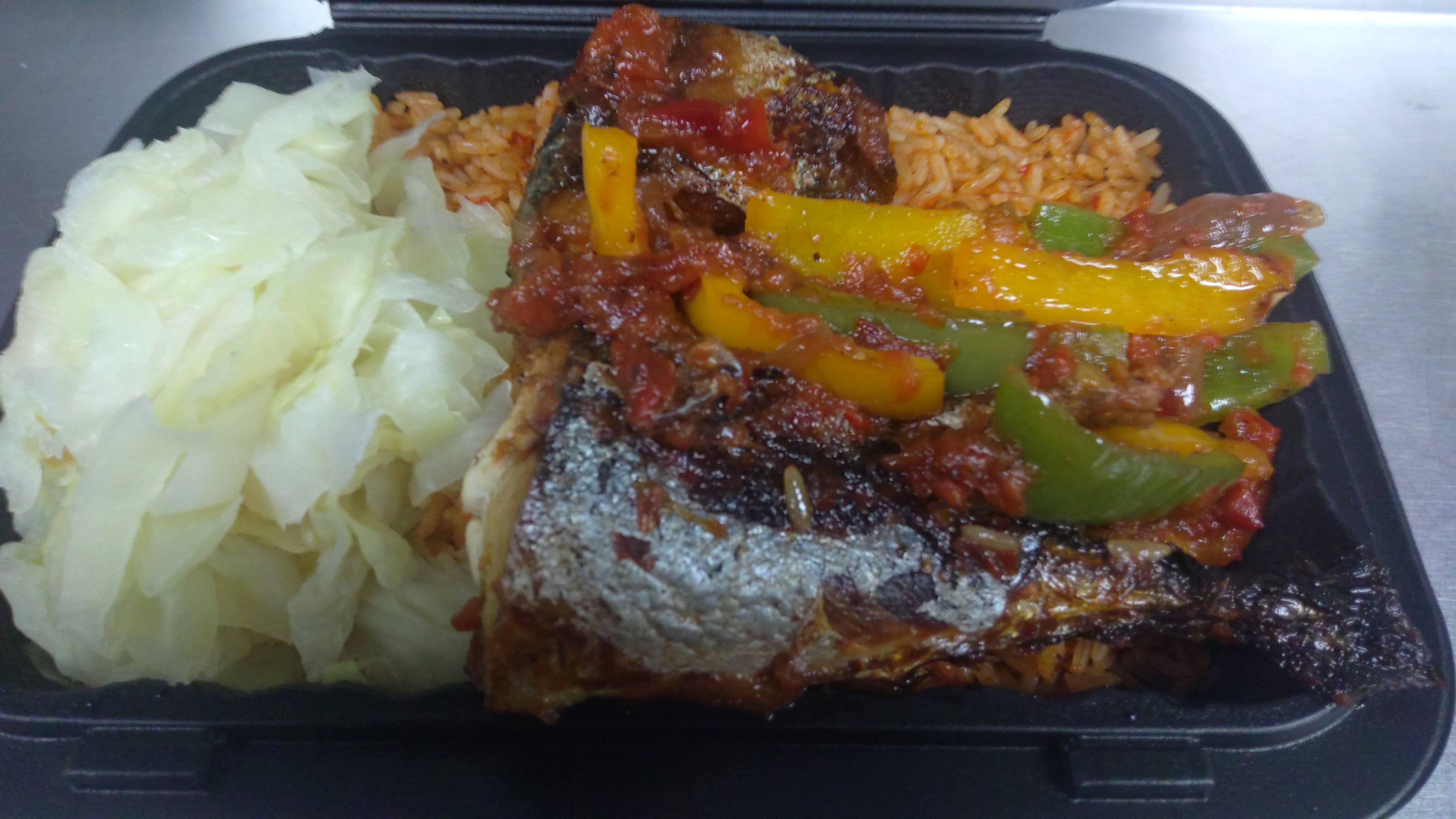 Order 2e. Peppered Fish food online from Africana Cuisine store, Perry Hall on bringmethat.com
