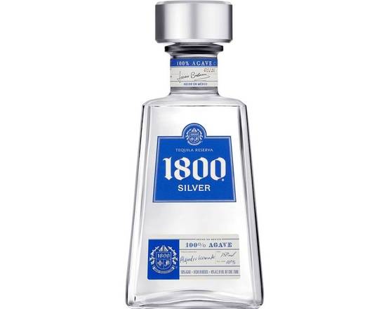 Order 1800 Silver, 750ml tequila (40% ABV) food online from 50th Street Liquor, Beer & Wine store, Lubbock on bringmethat.com