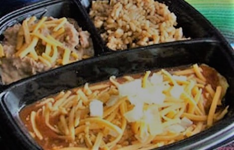 Order 1 Enchilada with Beans N Rice food online from Talitas Southwest Cafe store, Columbus on bringmethat.com
