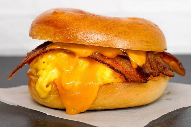 Order Bagel, Bacon, Egg, & Cheddar food online from Neighborhood Cafe store, Hopewell on bringmethat.com