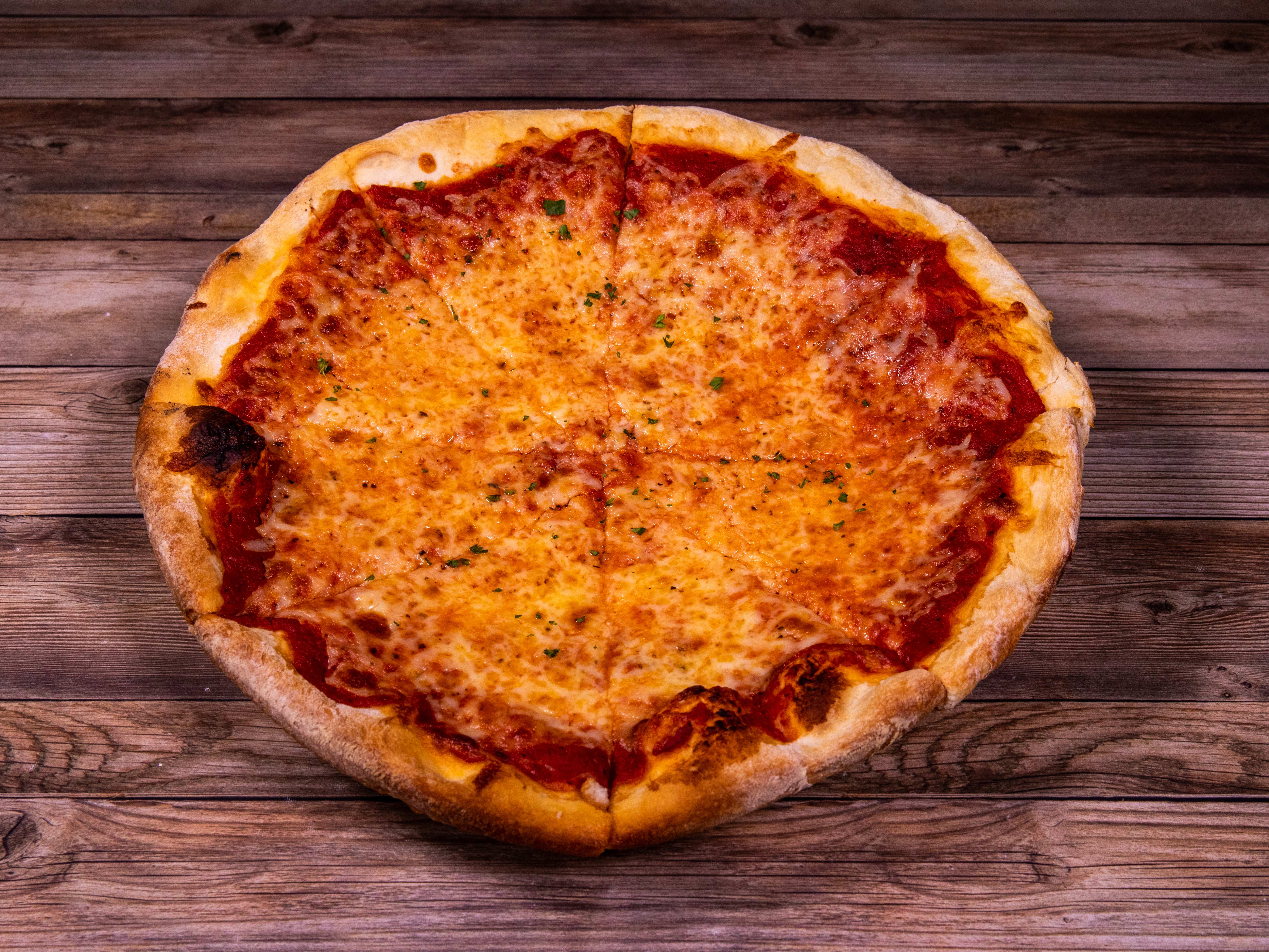 Order Cheese Pizza food online from Caprissi Pizza & Pasta store, Garland on bringmethat.com