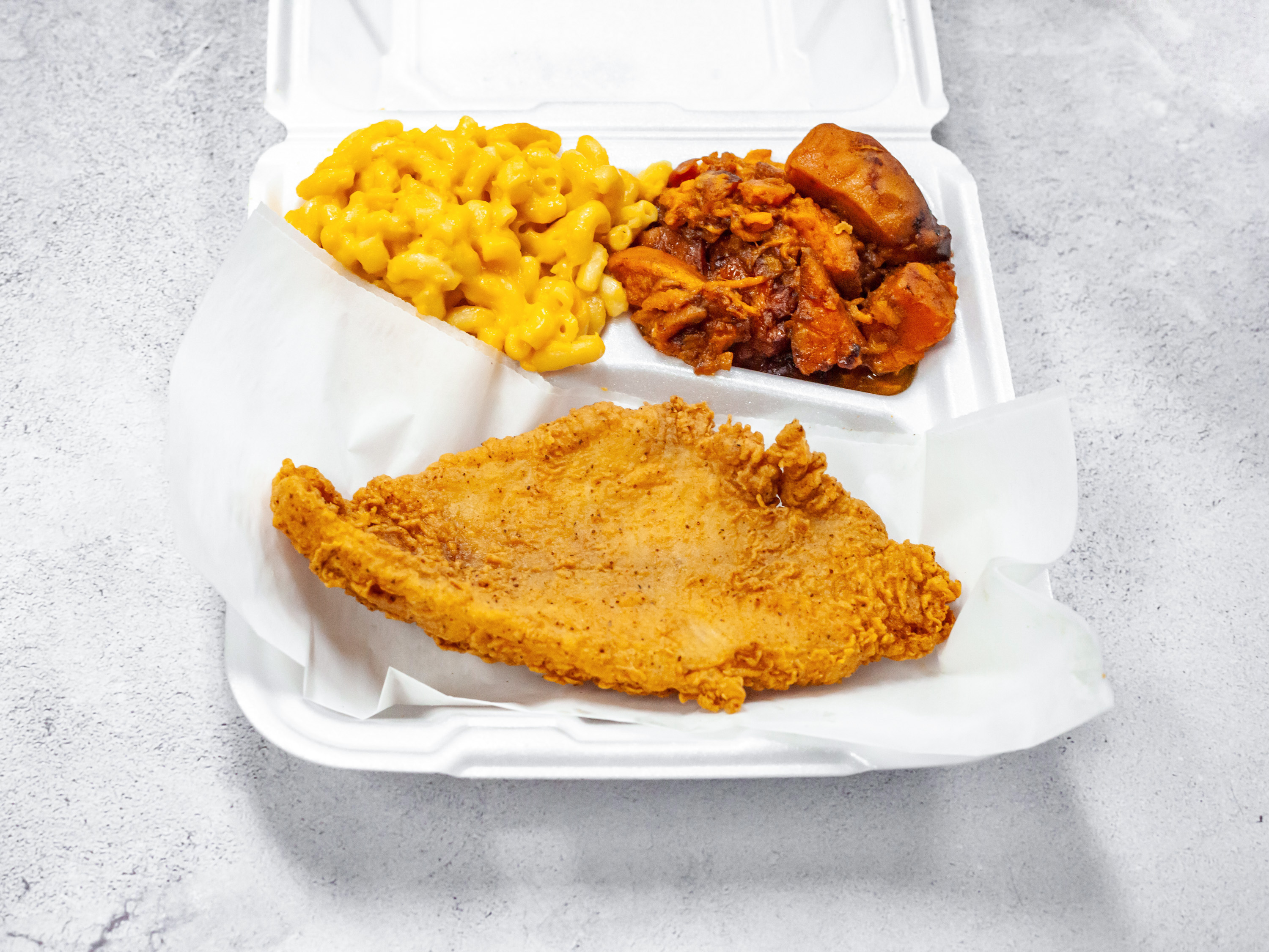 Order Cajun catfish platter food online from AHKIIS SOULFOOD store, Atlantic City on bringmethat.com