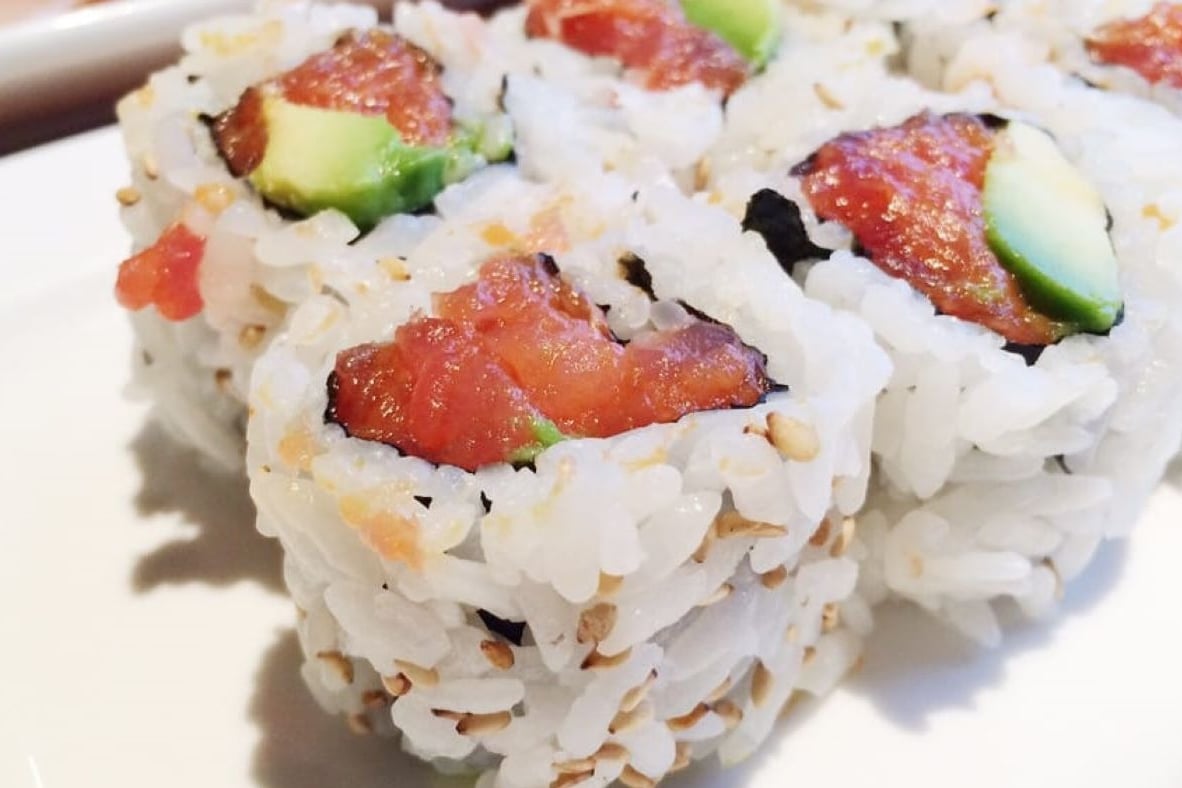Order Maki A: 1 California Roll ＆ 1 Spicy Tuna Roll food online from Wokcano store, Burbank on bringmethat.com