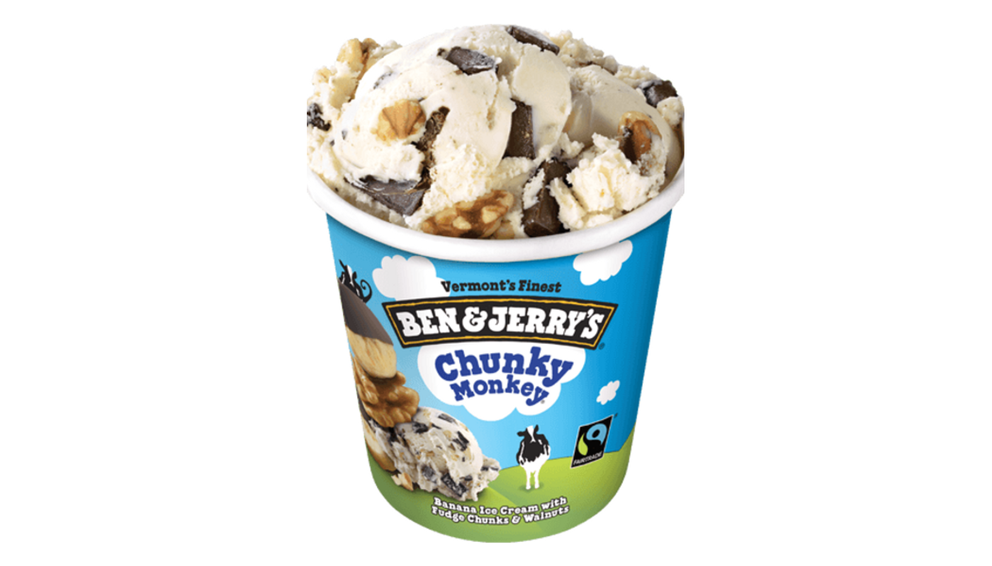 Order Ben & Jerry's Chunky Monkey 16oz Container food online from Ross Liquor store, Sylmar on bringmethat.com