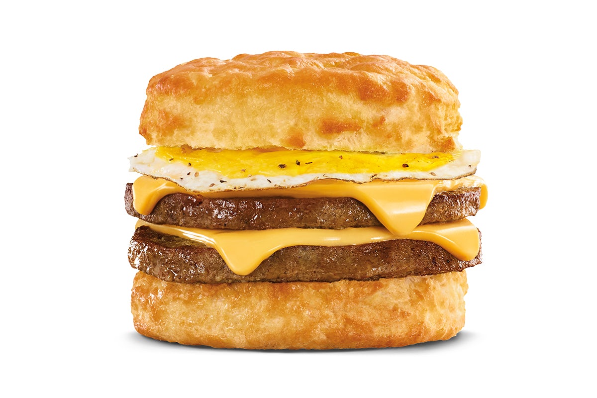 Order Super Sausage Biscuit w/ Fried Egg food online from Hardee store, Clarksville on bringmethat.com