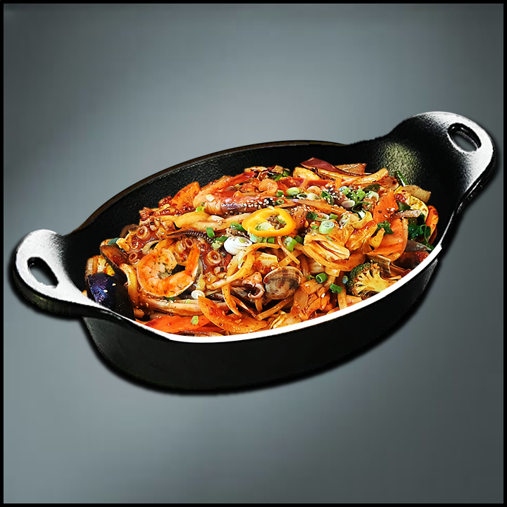 Order [P3] 해물볶음 / Pan-fried Spicy Seafood food online from Jjang Restaurant store, Buena Park on bringmethat.com