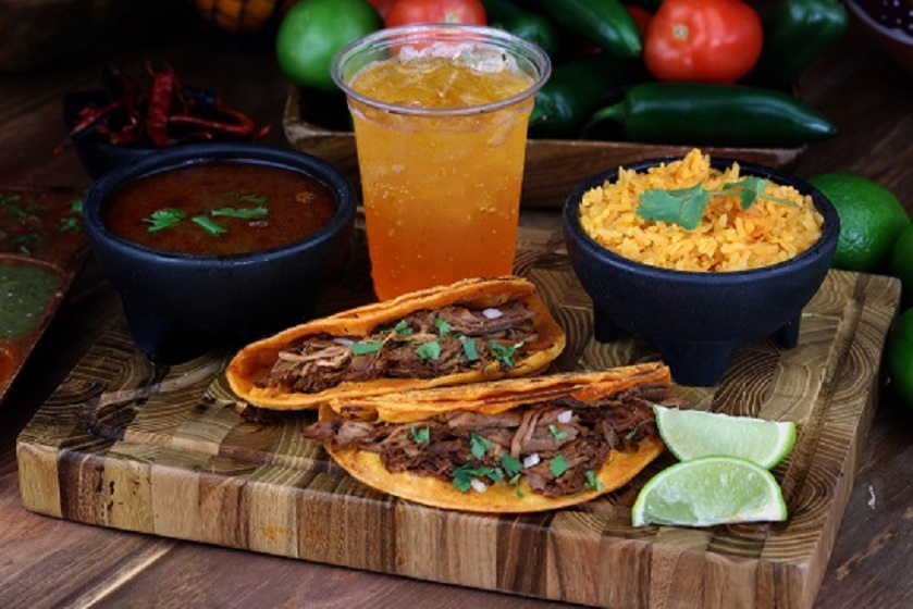 Order Tacos de Barbacoa Combo food online from Pika Tortas Ahogadas store, Paramount on bringmethat.com