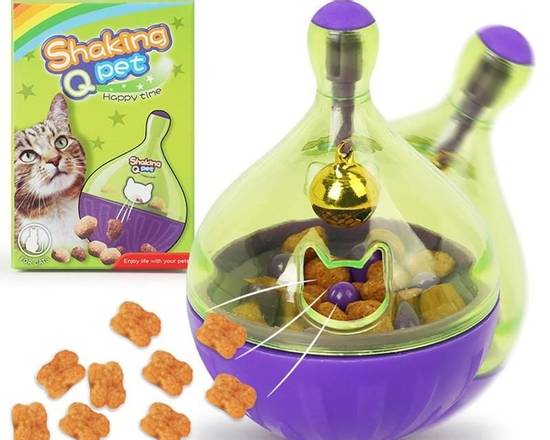 Order Happy Time Cat Treat Dispenser  food online from What The Fluff? Pet Store & More! Llc store, Woodridge on bringmethat.com