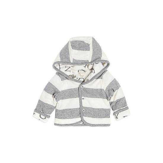 Order Burt's Bees Baby® Size 6M Organic Cotton Watercolor Bee Reversible Jacket in Grey food online from Bed Bath & Beyond store, Lancaster on bringmethat.com