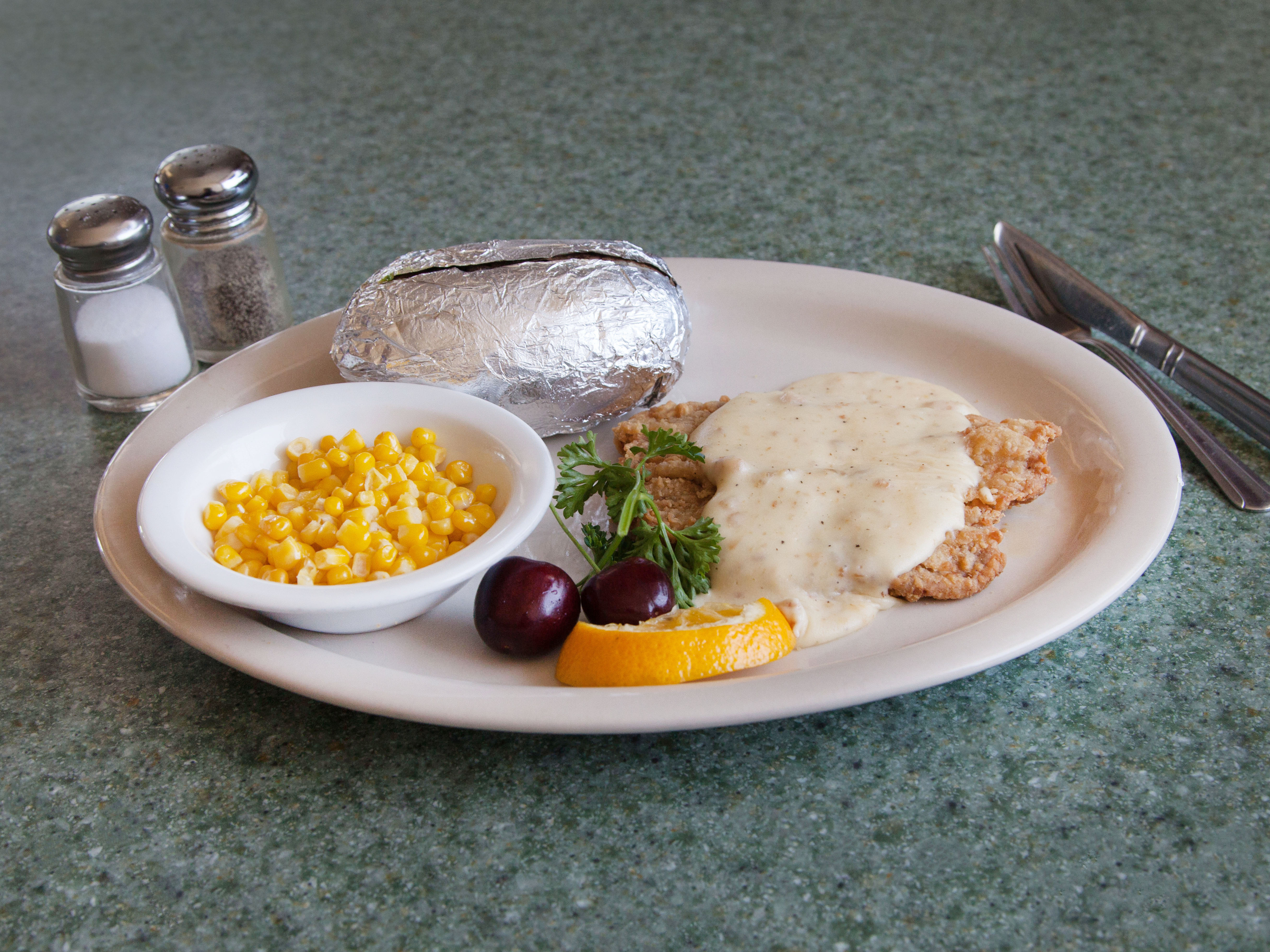 Order Country Fried Steak Dinner food online from Goody Restaurant store, Plainfield on bringmethat.com