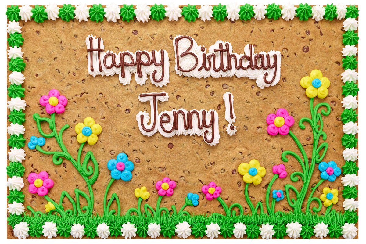 Order Happy Birthday Jenny B1037 food online from Great American Cookies - Bel Air Mall store, Mobile on bringmethat.com