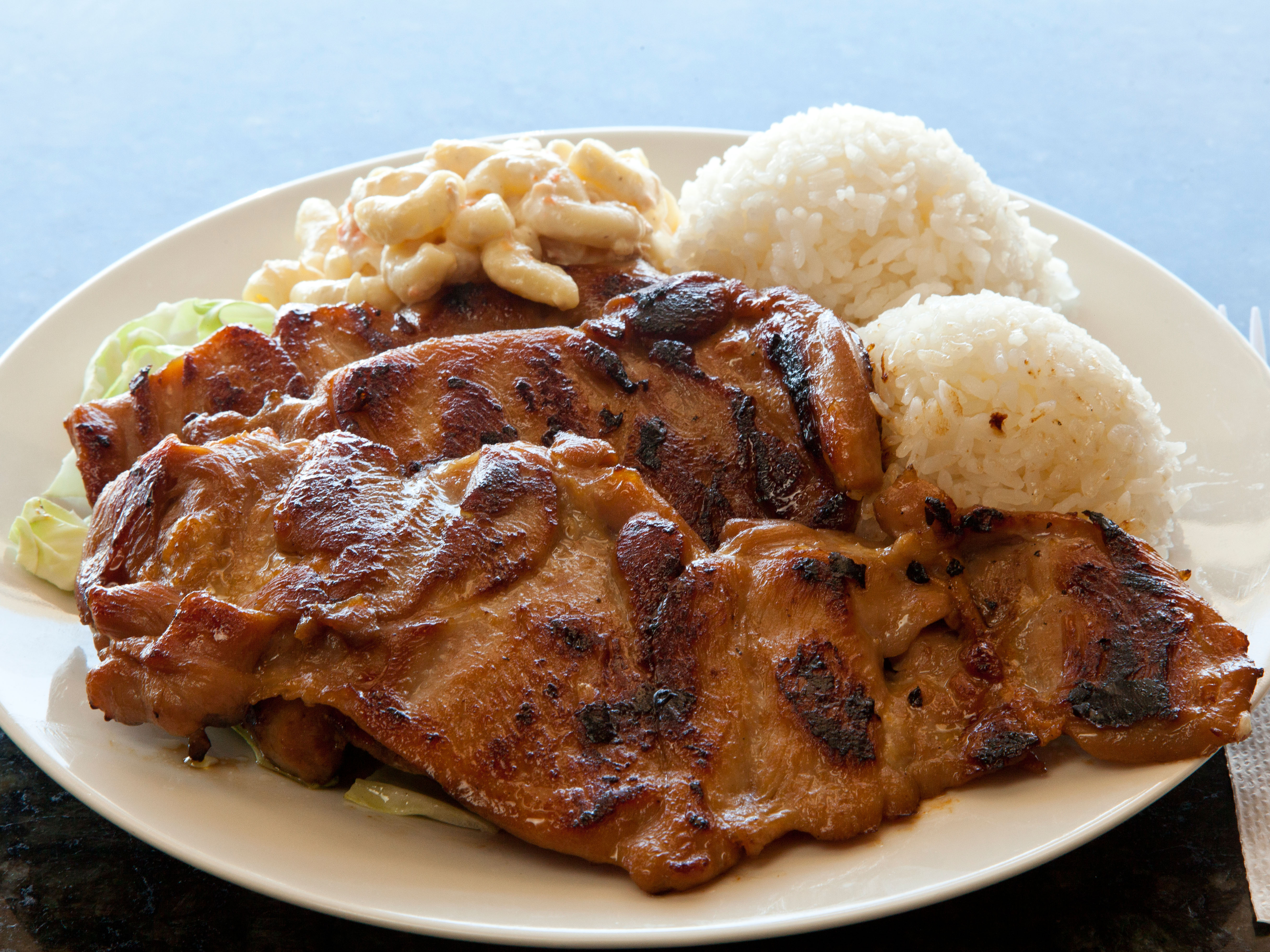 Order Large BBQ Chicken with Rice Plate food online from Boba Hut store, Las Vegas on bringmethat.com