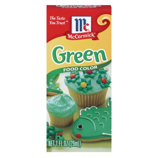 Order McCormick Green Food Color 1oz food online from Everyday Needs by Gopuff store, Danville on bringmethat.com