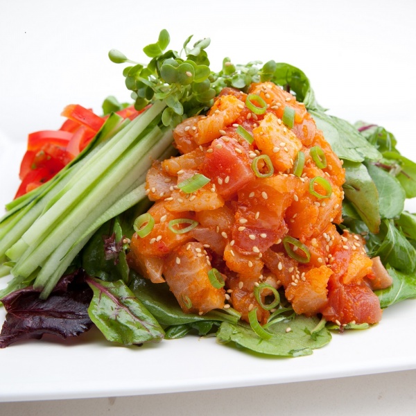 Order Spicy Sashimi Salad food online from Sansai Japanese Grill store, Santa Monica on bringmethat.com