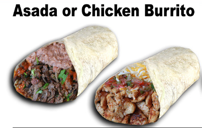 Order Asada Burrito food online from Yellow Basket store, Victorville on bringmethat.com