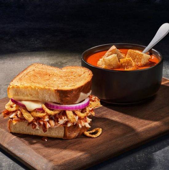 Order Smokehouse BBQ Chicken Sandwich & Creamy Tomato Soup food online from Panera store, Lockport on bringmethat.com
