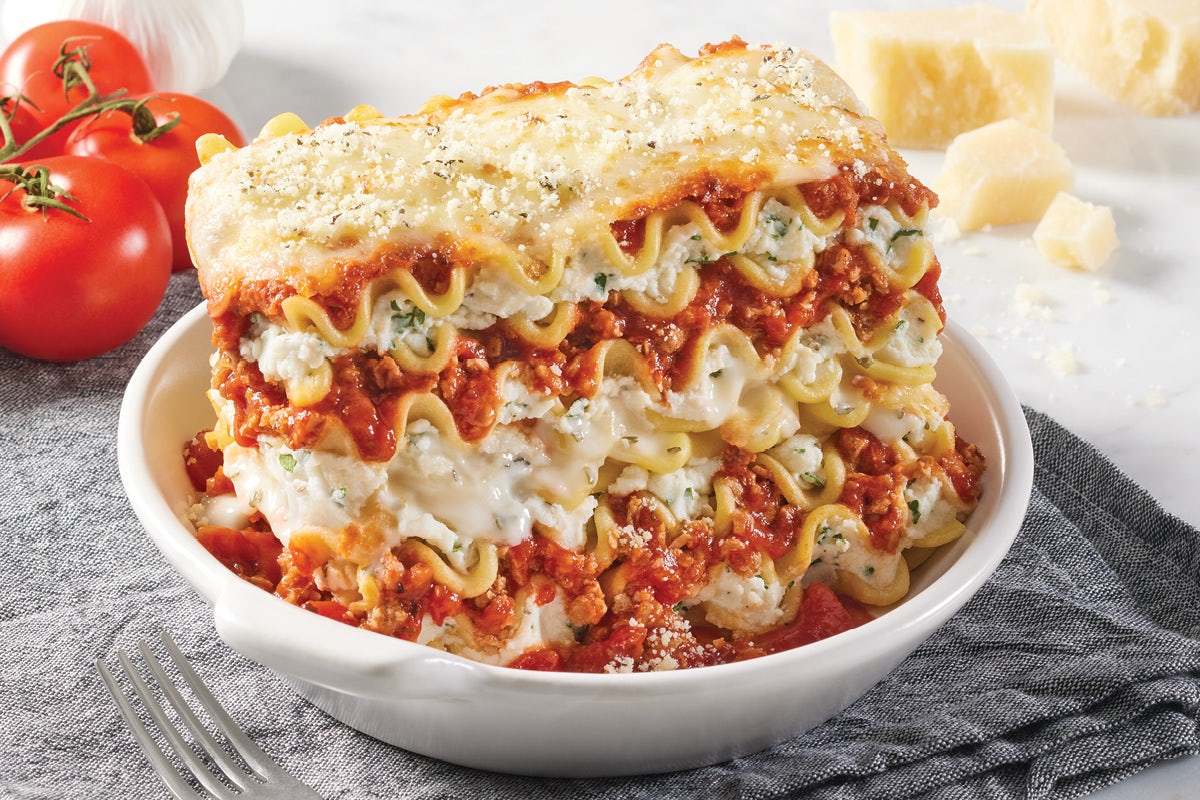 Order Cheesy Double-Stack Lasagna food online from Fazoli's store, Ankeny on bringmethat.com