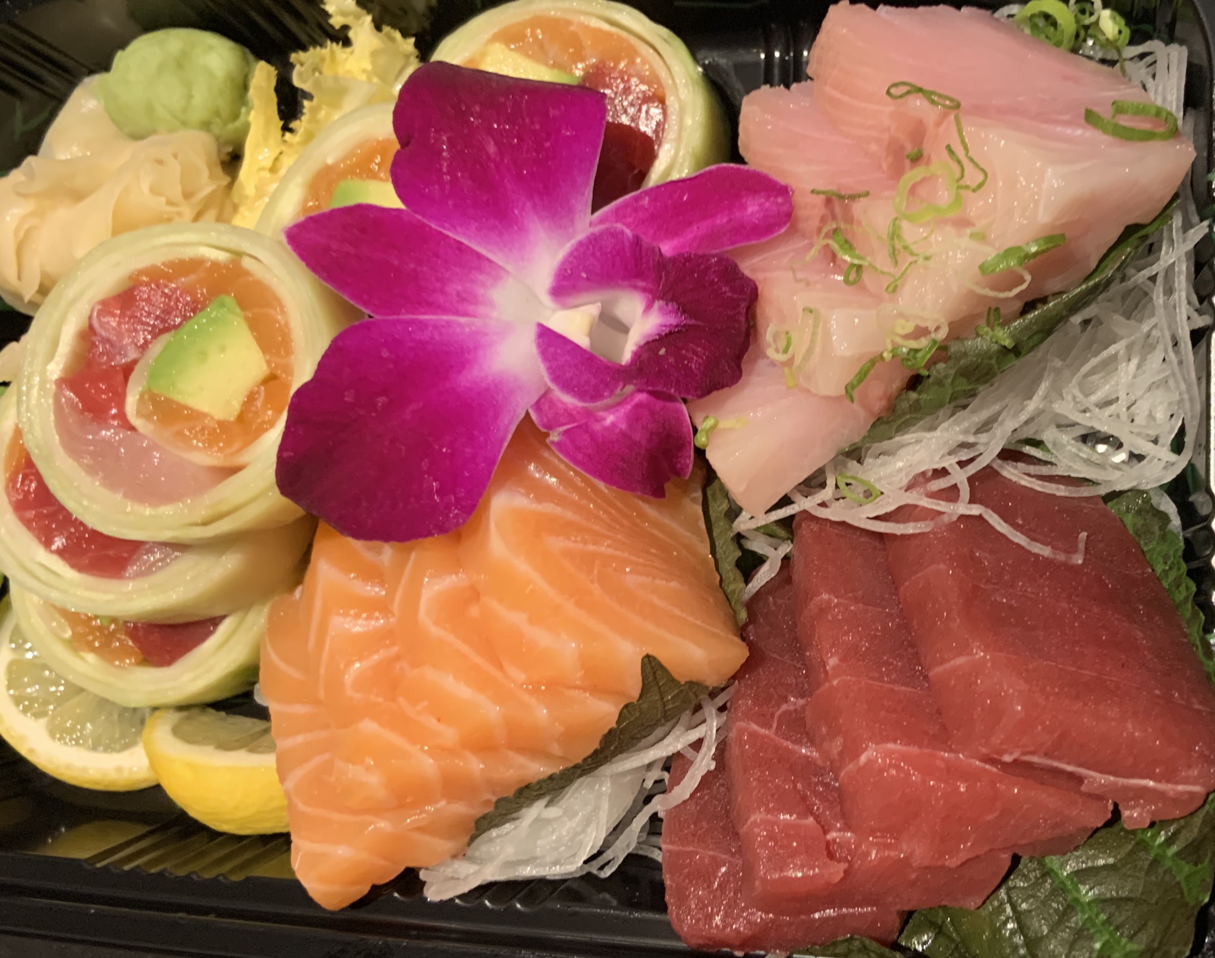 Order Tri Color Sashimi food online from Kinha Sushi store, Garden City on bringmethat.com