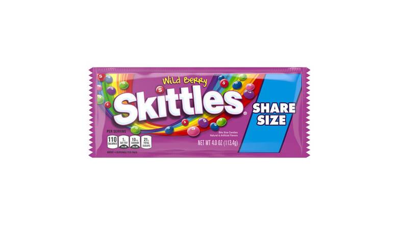Order Skittles Wild Berry Chewy Candy Share Size food online from Trumbull Mobil store, Trumbull on bringmethat.com