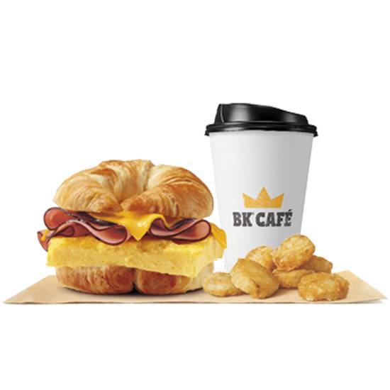 Order Ham, Egg & Cheese CROISSAN WICH® Meal food online from Burger King store, Cary on bringmethat.com