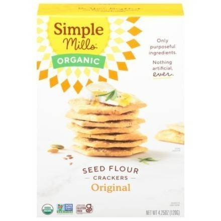 Order Simple Mills Organic Original Seed Flour Crackers (4.25 oz) food online from Goodees Cravings store, Marietta on bringmethat.com