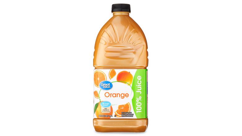 Order Great Value Orange 100% Juice food online from Red Roof Market store, Lafollette on bringmethat.com