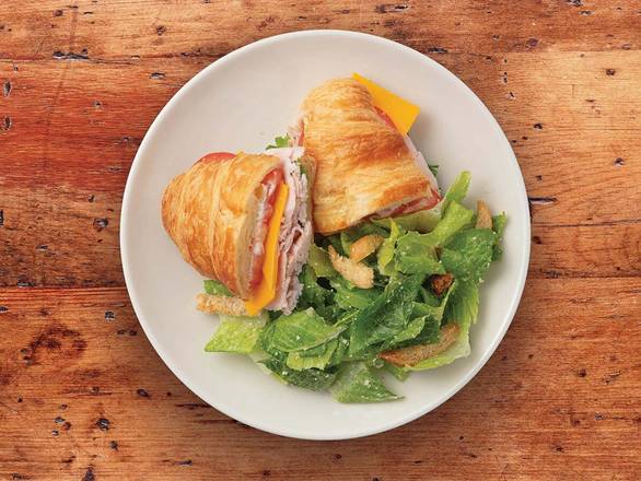 Order Turkey & Cheese Croissant food online from Eggcellence Cafe store, Houston on bringmethat.com