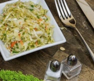 Order White Cabbage Salad food online from Dvine Mediterranean store, Corona on bringmethat.com