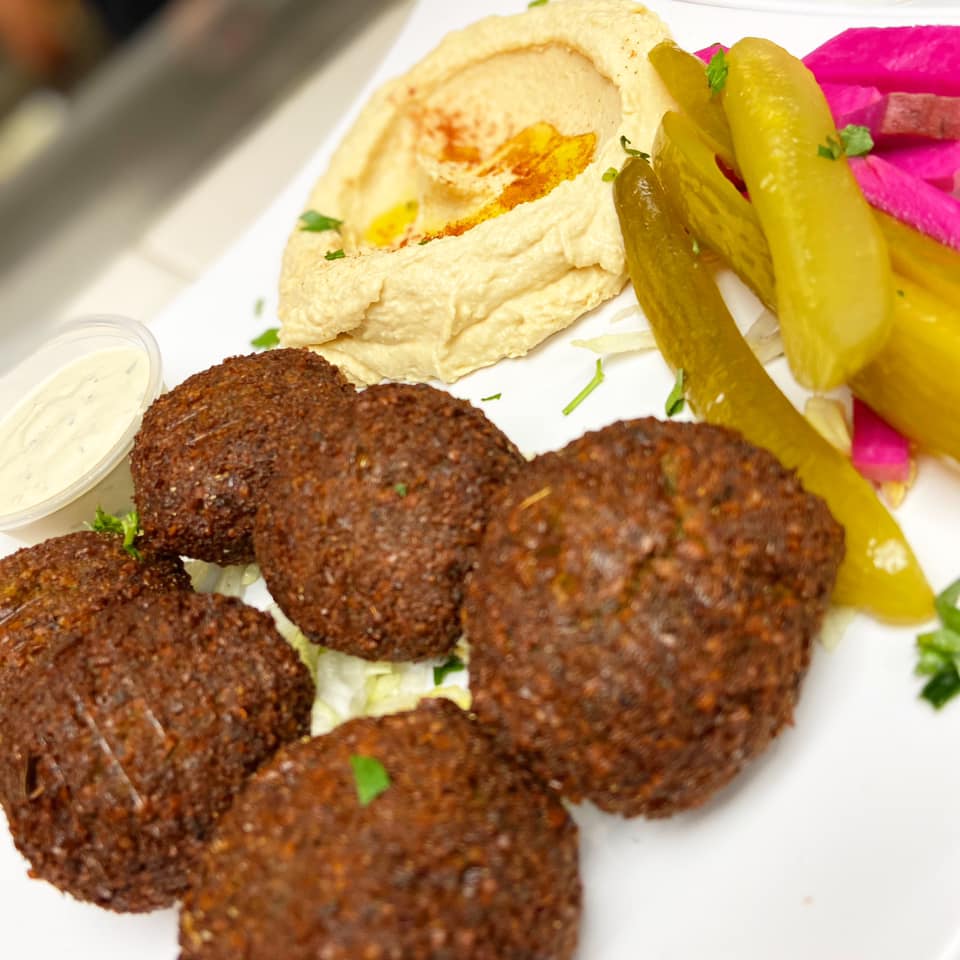 Order Falafel Plate food online from World Famous Grill store, Bell Gardens on bringmethat.com