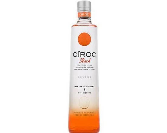 Order Ciroc Peach, 750mL vodka (35.0% ABV) food online from Central Liquor Market store, Los Angeles on bringmethat.com