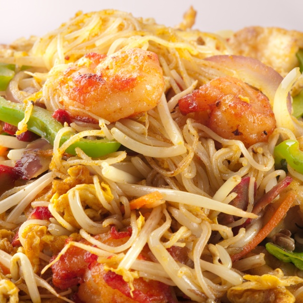 Order Singapore Style Rice Noodle food online from China A Go Go store, Las Vegas on bringmethat.com