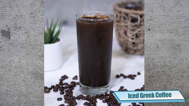Order Iced Greek Coffee (Standard) food online from Penelope's Coffee and Tea store, Foster City on bringmethat.com