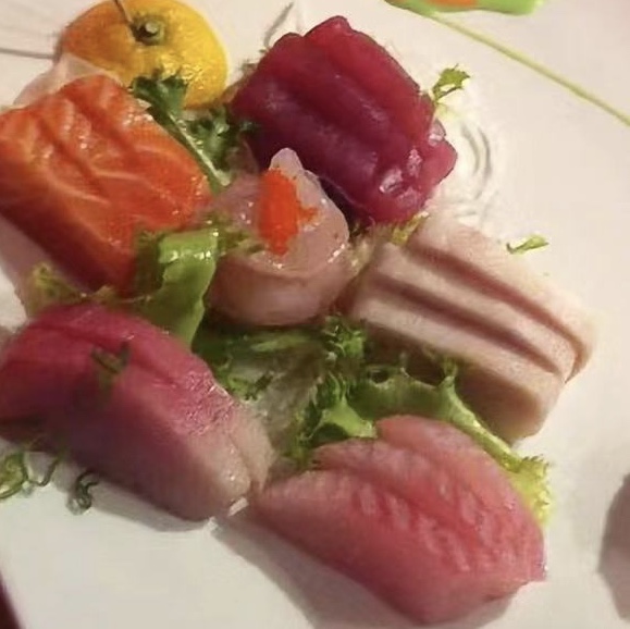 Order Sashimi Deluxe Dinner food online from Nagoya Japanese Restaurant store, Long Beach on bringmethat.com