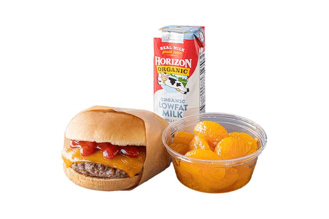 Order 100% Grass-Fed, Organic Beef Cheeseburger Kid’s Meal food online from Elevation Burger store, Hyattsville on bringmethat.com
