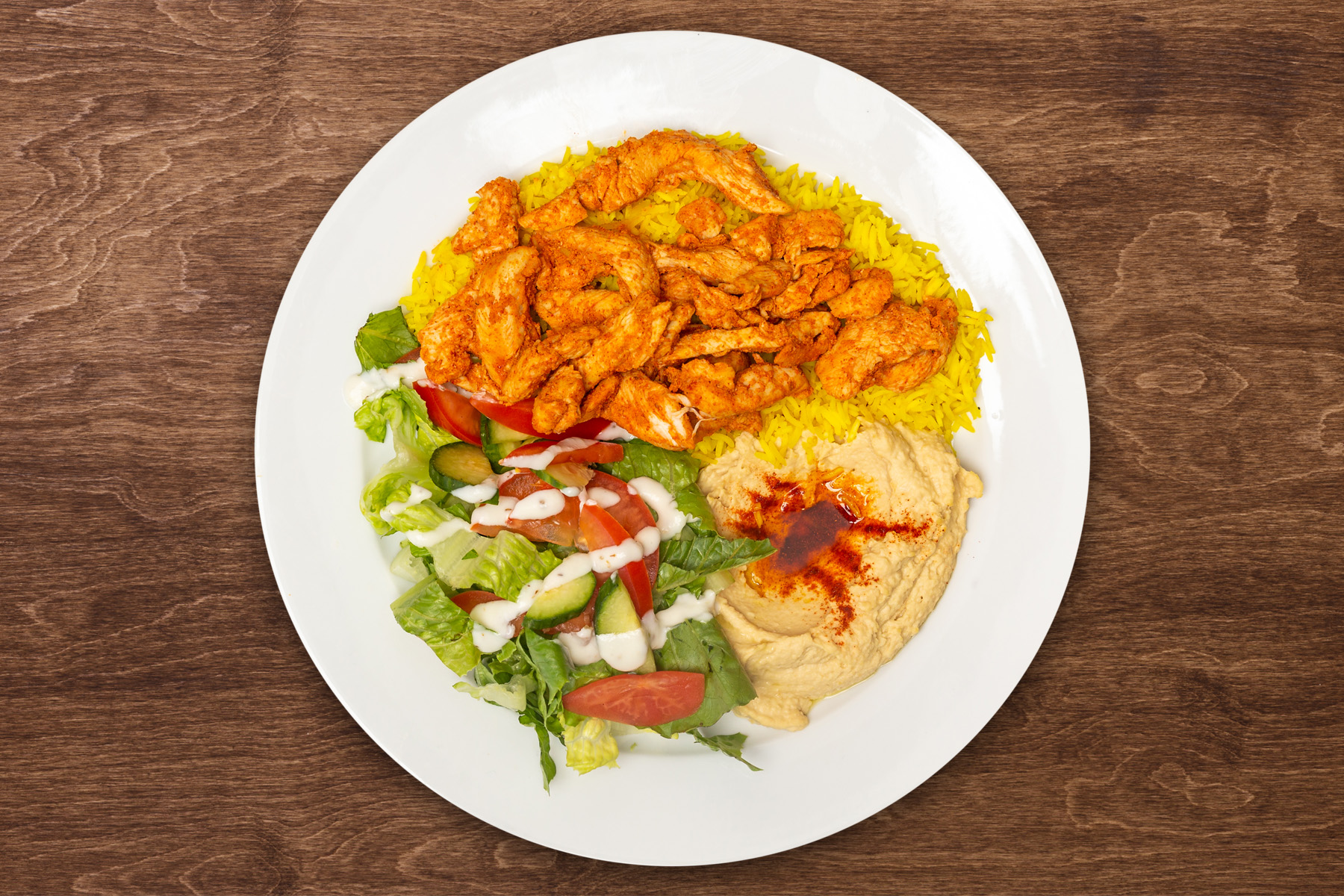 Order Chicken Shawarma Plate 
 food online from The Green Olive store, Ventura on bringmethat.com