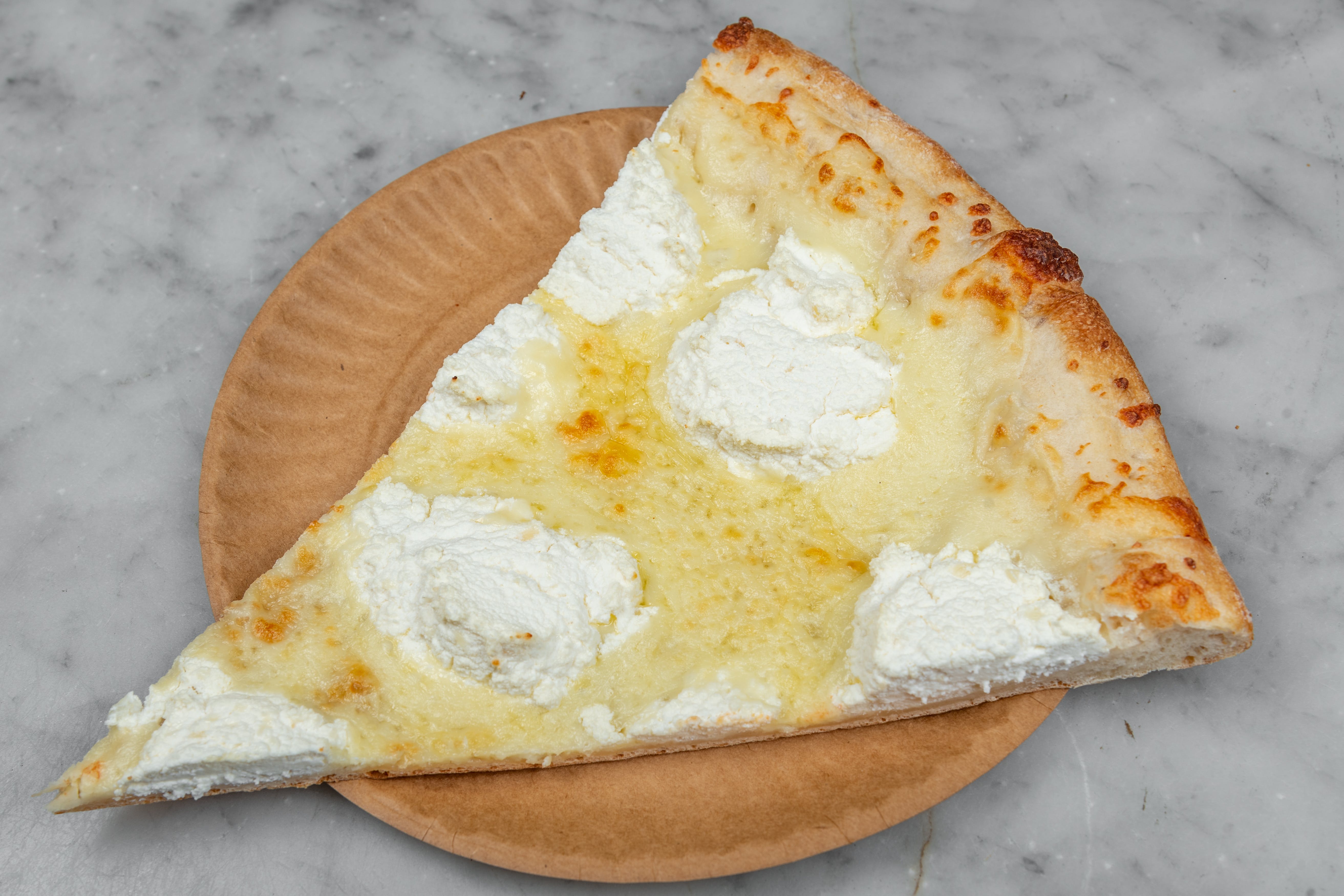 Order White Pizza - Medium 14'' food online from Rams Pizza Plus store, Bronx on bringmethat.com