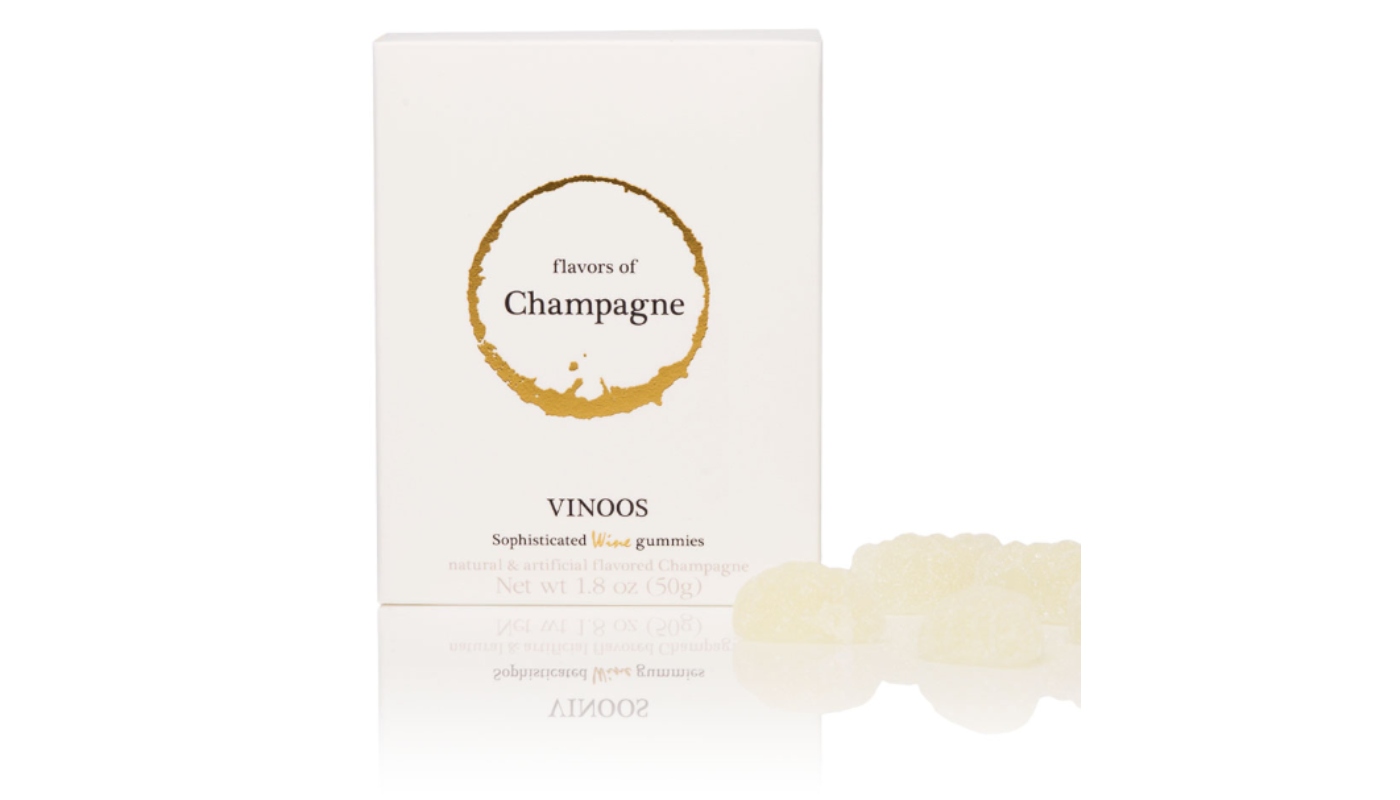Order VINOOS Champagne Single Gift Box (77grs Bag w/ 13 pieces) food online from Fine Chocolate Club store, San Francisco on bringmethat.com