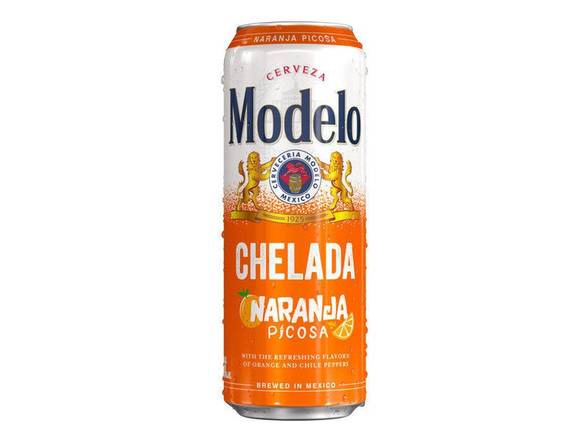 Order Modelo Chelada Naranja Picosa Mexican Import Flavored Beer - 24oz Can food online from Michaelis Wine & Spirits store, San Francisco on bringmethat.com