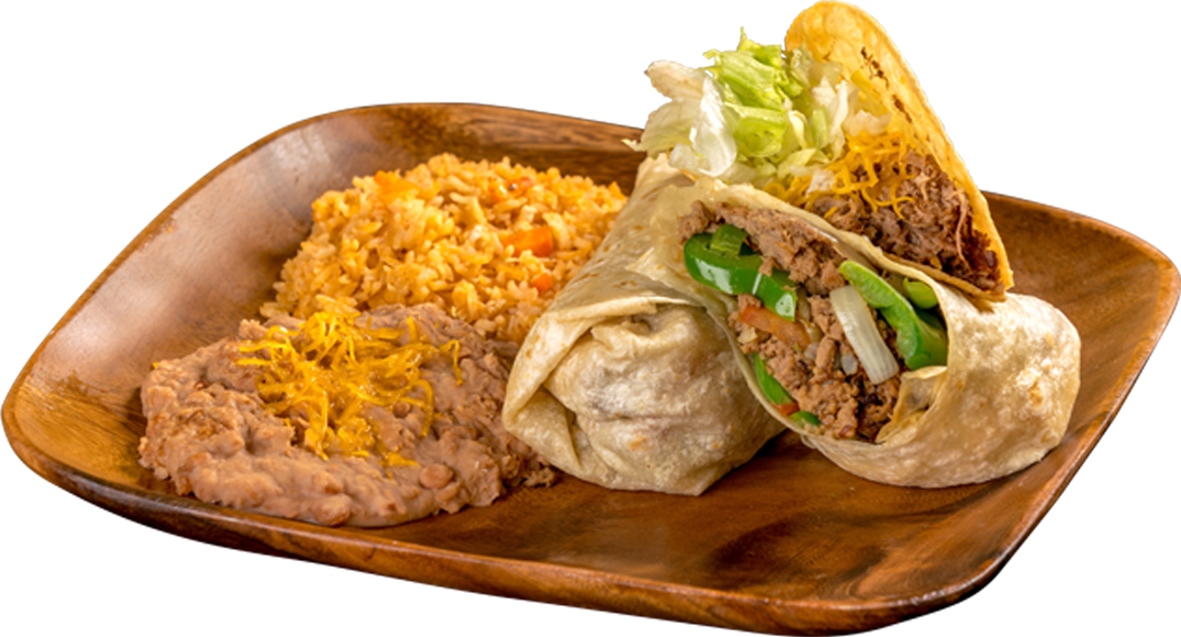 Order 2. Burrito and Taco Combination Platter food online from Filibertos Mexican Food store, Mesa on bringmethat.com