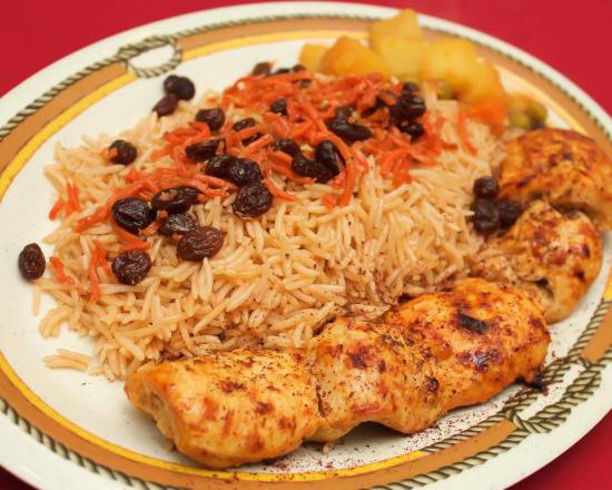 Order Chicken Qabili Palau food online from Sameem Afghan Restaurant store, St Louis on bringmethat.com