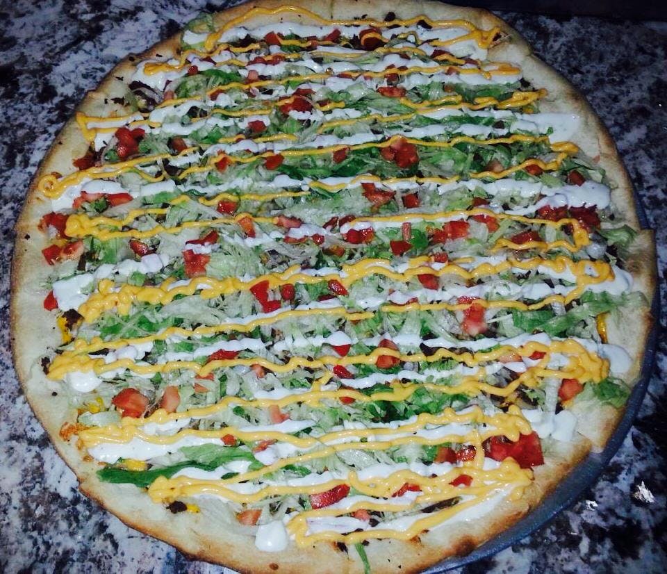 Order 20. Taco Pizza - Individual 10" food online from Spatola Pizza store, New Hope on bringmethat.com