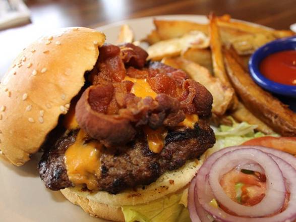 Order Bacon & Cheddar Burger food online from The Pasta House store, Saint Peters on bringmethat.com