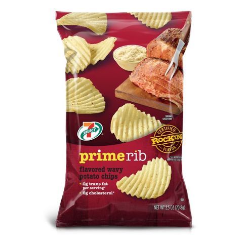 Order 7 Select Prime Rib Wavy Potato Chips 2.5oz food online from 7-Eleven store, Monee on bringmethat.com