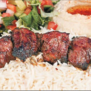 Order Beef Kabob Plate food online from Shawarma House store, Los Angeles on bringmethat.com