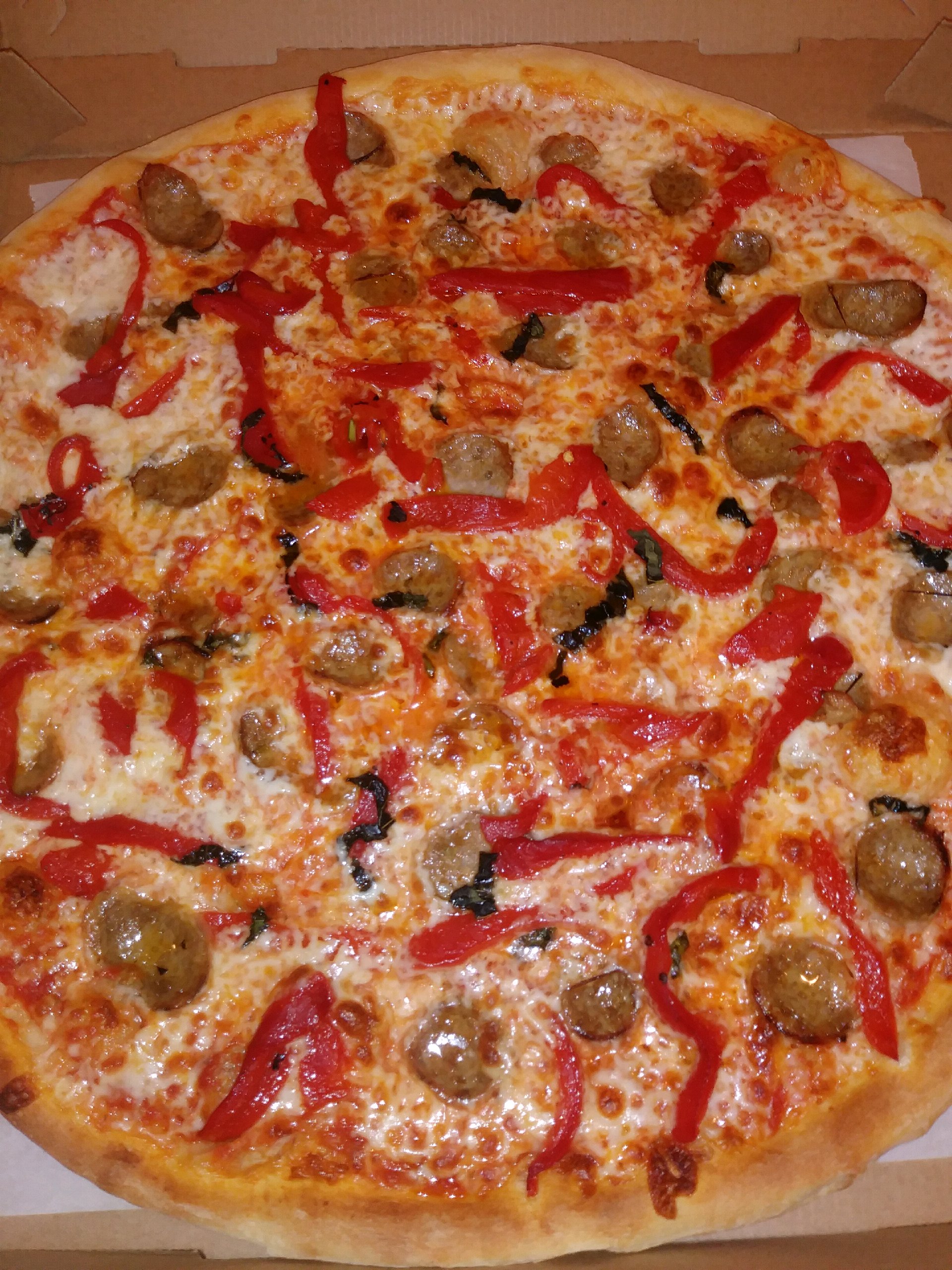 Order Roasted peppers, sausage pie  food online from Nola Mia Gelato Cafe store, New Orleans on bringmethat.com